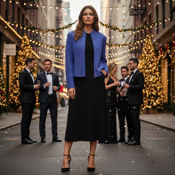 Alex Evenings Dressy Sparkle/Shimmer Statement Jacket Sz 18 Purple #222P - Picture 1 of 9